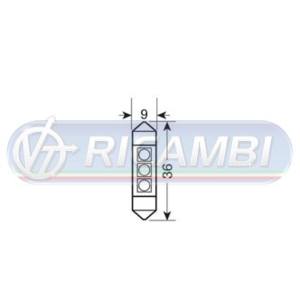 1 - LAMPADINA SILURO 24V 36 mm HYPER LED COPPIA