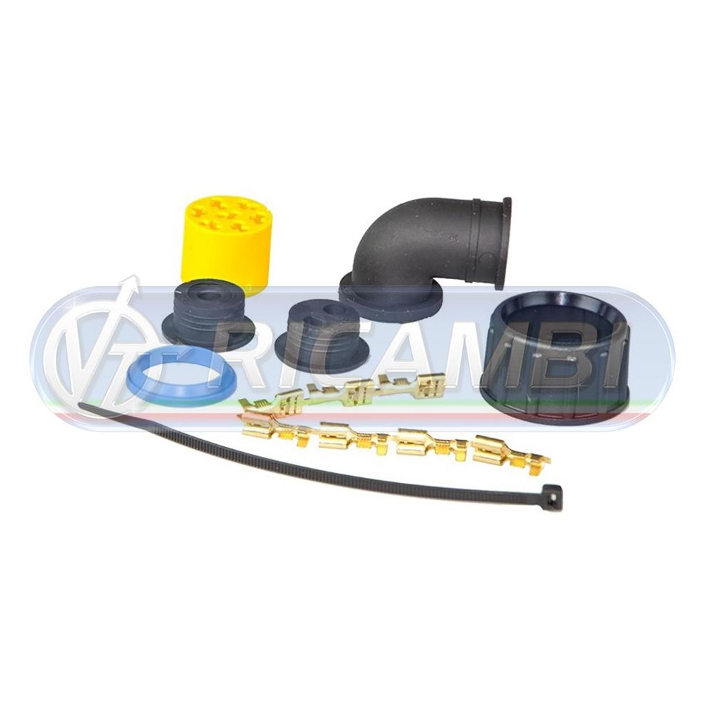 1 - CONNETTORE ELETTRICO FANALE RIMORCHIO ASPOCK GIALLO