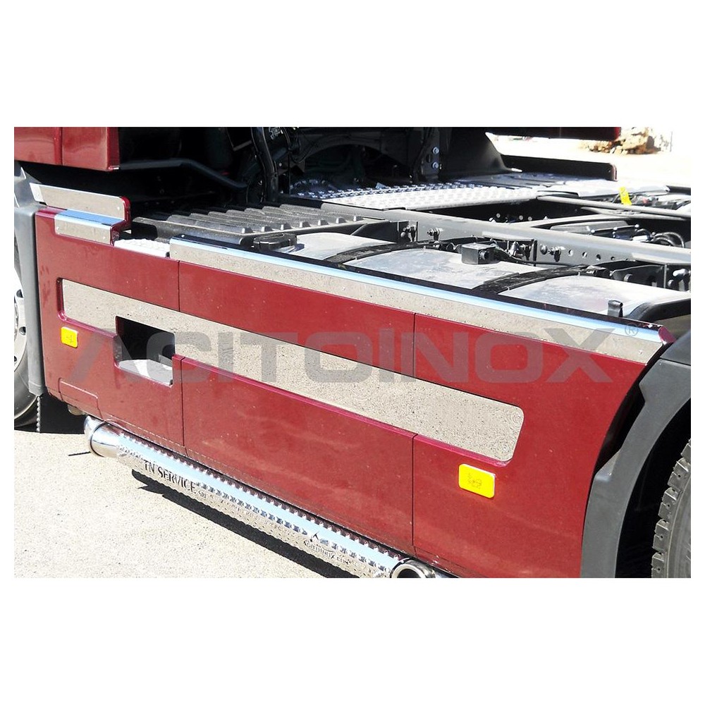 1 - COPRICARENA SUP. + FASCE INOX FH 2 C/LOGO IN COPPIA