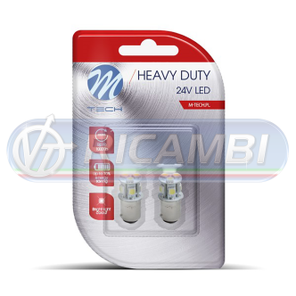 1 - LAMPADINA BAY15D 24V 8 LED SMD IN COPPIA