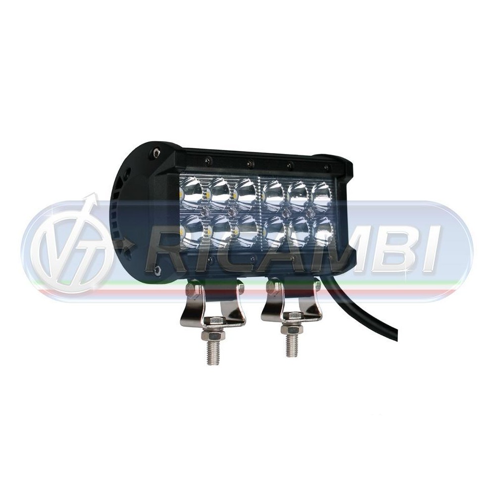 1 - FARETTO DA LAVORO RETTANGOLARE 12 LED 36W