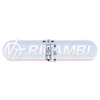 1 - LAMPADINA T5 24V 1,2W ZOCCOLO VETRO OSRAM