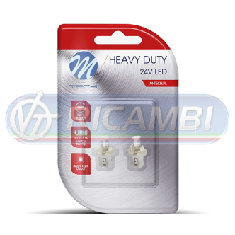 1 - LAMPADINA QUADRO B8,5D 24V LED IN COPPIA