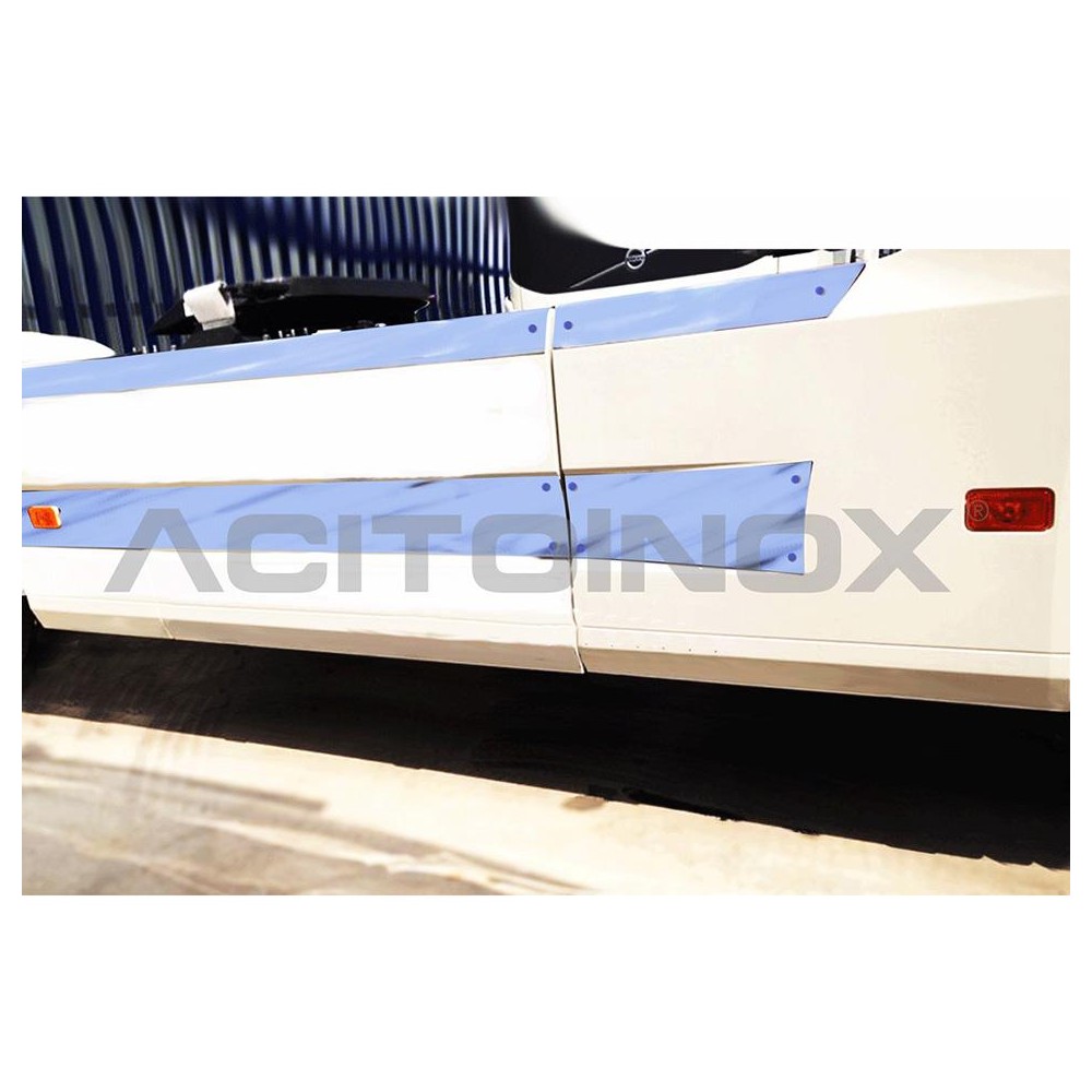 1 - COPRICARENA SUP. + FASCE INOX VOLVO FH 4 EURO 6 C/BATTERIE LAT. IN COPPIA