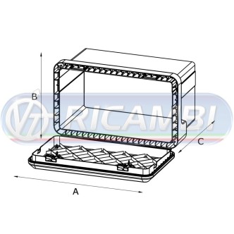 1 - CASSETTA TERMOPLASTICA WELVET 630x450x480