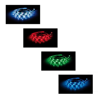 1 - LAMPADA LED A STRISCIA 12/24V 60 LED 16 COLORI L. 200 CM C/ TELECOMANDO