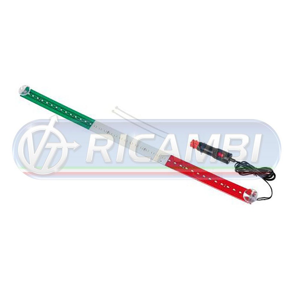 1 - BANDIERA LUMINOSA LED TRICOLORE 24V 42 LED 60 CM