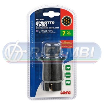 1 - SPINA 7 POLI (4 M + 3 F) PER COMANDO SPONDA PLASTICA
