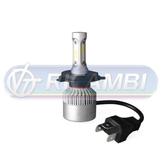 1 - KIT LAMPADINE H4 LED 9-32V 40W 10.000 LUMEN IN COPPIA
