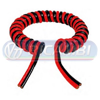 1 - CAVO ELETTRICO DOPPIO ROSSO/NERO A SPIRALE 35 MMQ 3,5 MT