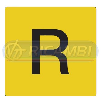 1 - LETTERA ADESIVA 'R' 400X400 RIFIUTI