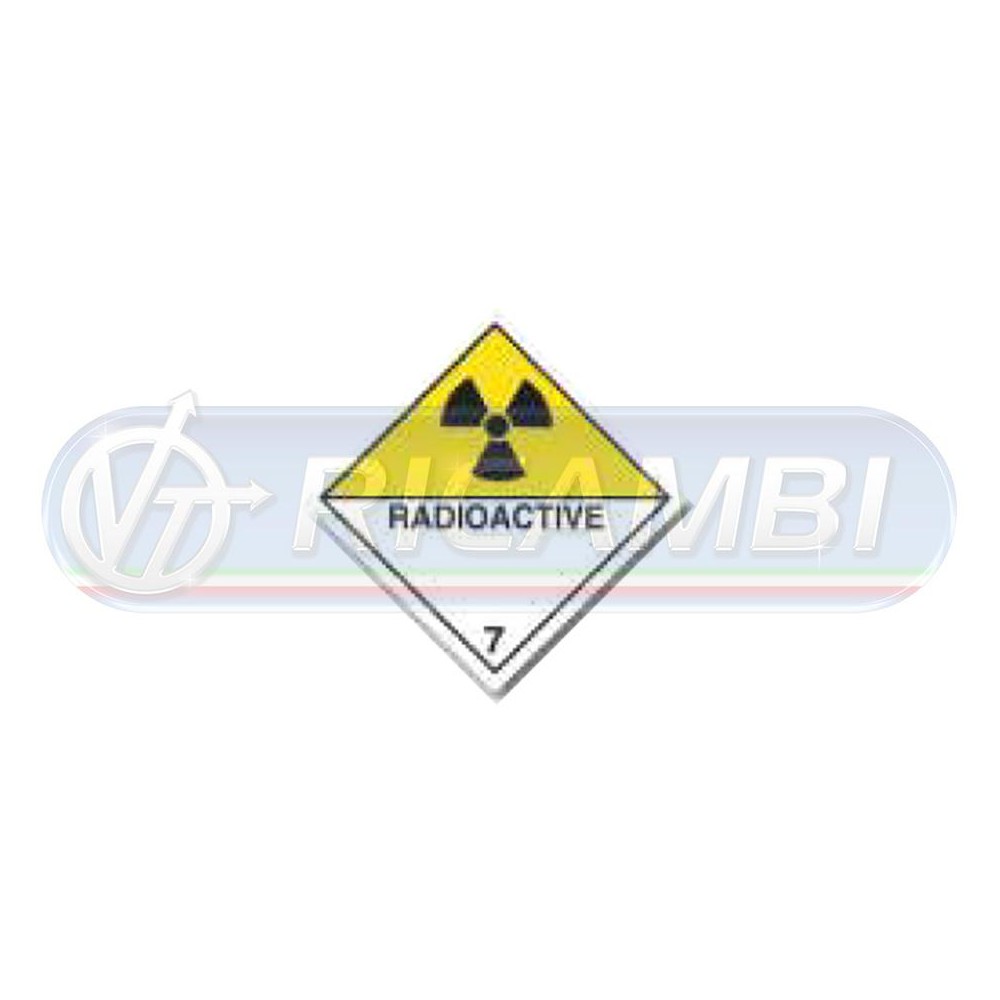 1 - ADESIVO ADR 300X300 CAT II MATERIALI RADIOATTIVI