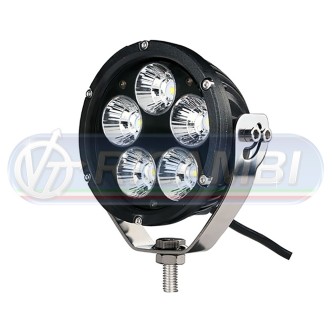 1 - FARETTO DA LAVORO ROTONDO 5 LED CREE  50W