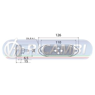 1 - FANALINO INGOMBRO 4 LED ARANCIONE VIGNAL