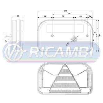 1 - FANALE POST. FULL LED 6 FUNZIONI 12-36V SX
