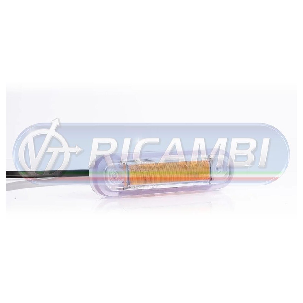 1 - FANALINO INGOMBRO TRASPARENTE STRISCIA A LED ARANCIO