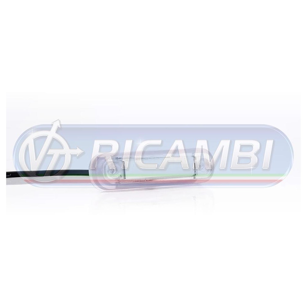 1 - FANALINO INGOMBRO TRASPARENTE STRISCIA A LED VERDE