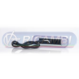 1 - FANALINO INGOMBRO TRASPARENTE STRISCIA A LED VERDE