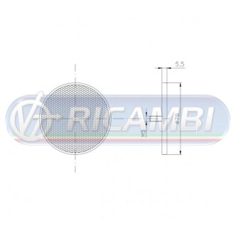 1 - CATADIOTTRO DIAM.78 C/VITE M5 BIANCO