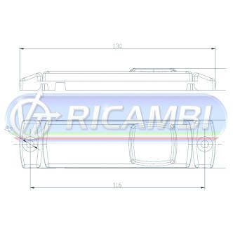 1 - FANALINO INGOMBRO 4 LED LATERALI 12/24V ARANCIO