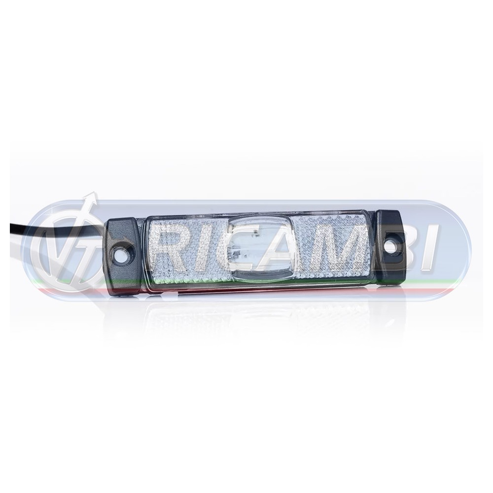 1 - FANALINO INGOMBRO 4 LED CENTRALI 12/24V BIANCO