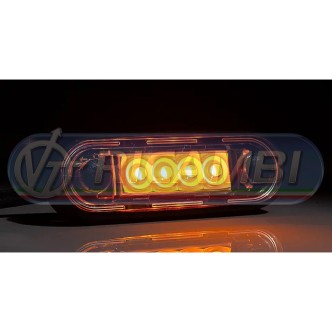 1 - FANALINO INGOMBRO A INCASSO 4 LED ARANCIO