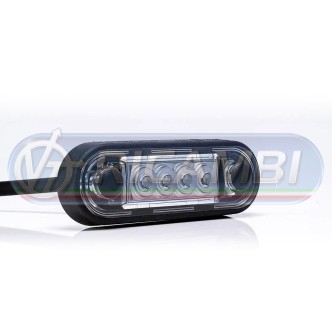 1 - FANALINO INGOMBRO A INCASSO 4 LED ROSSO