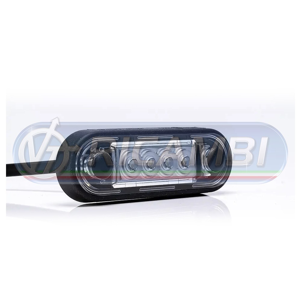 1 - FANALINO INGOMBRO A INCASSO 4 LED ROSSO