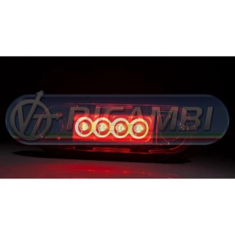 1 - FANALINO INGOMBRO A INCASSO 4 LED ROSSO