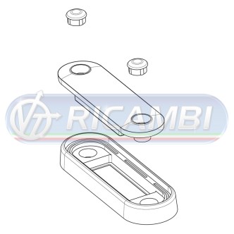 1 - FANALINO INGOMBRO A INCASSO 4 LED ROSSO