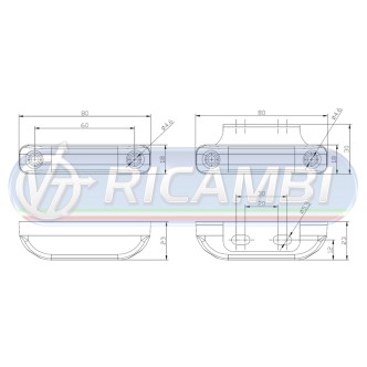 1 - FANALINO INGOMBRO 2 LED ROSSO
