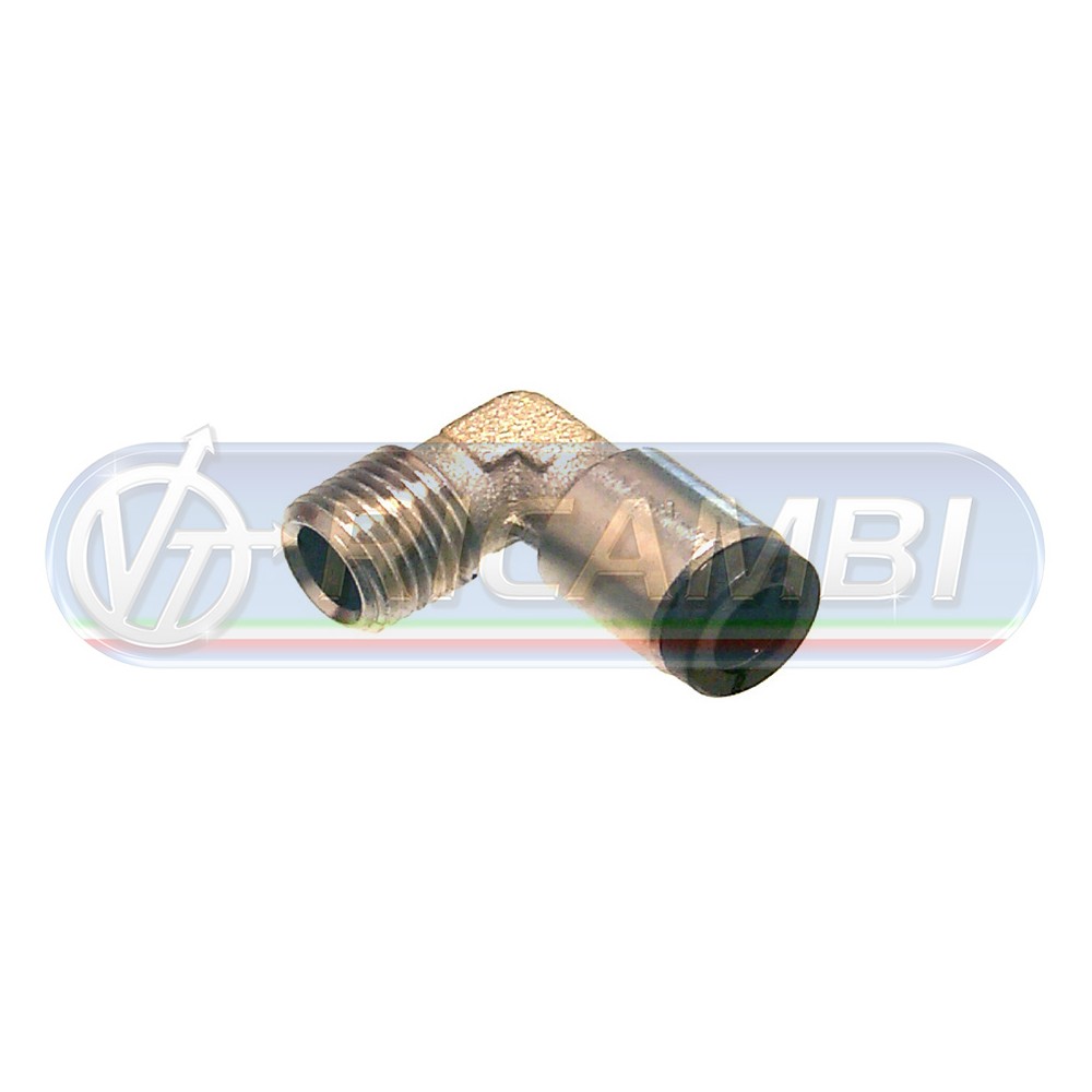 1 - RACCORDO INTERMEDIO RAPIDO GOMITO METALLO 1/8 CONICO DIAM.4