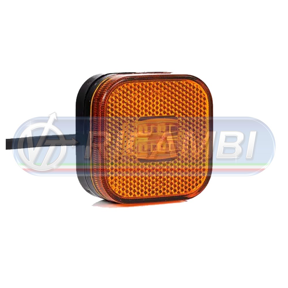 1 - FANALINO INGOMBRO 4 LED QUADRATO ARANCIO