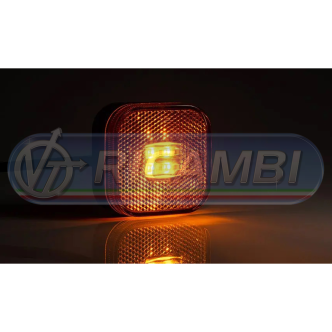 1 - FANALINO INGOMBRO 4 LED QUADRATO ARANCIO