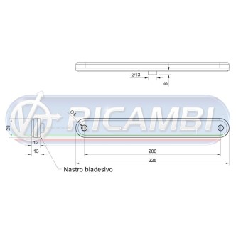 1 - FANALINO INGOMBRO 12 LED BIANCO