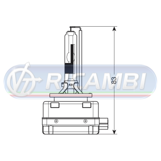 1 - LAMPADA XENON D1R 6000K 35W