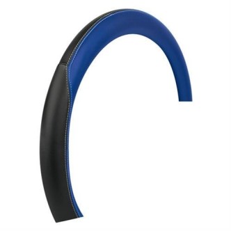 1 - COPRIVOLANTE M 44-46 CM SIMILPELLE NERO/BLU