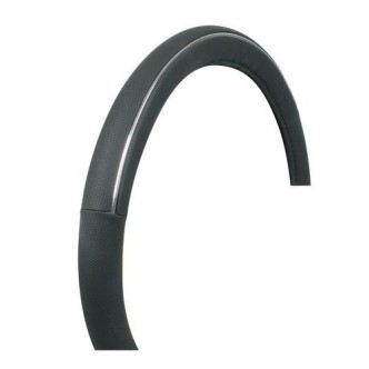 1 - COPRIVOLANTE XL 49-51 CM CHROME ECOPELLE TRAF. NERO