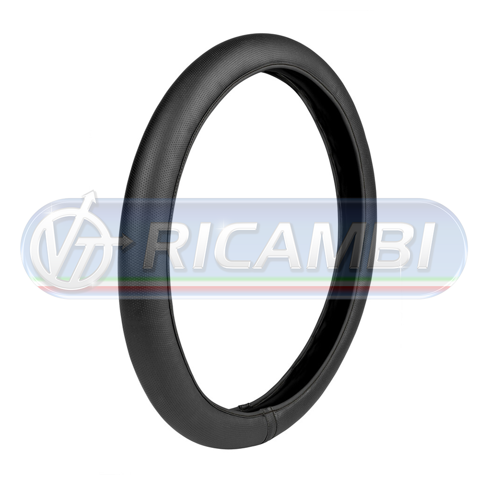 1 - COPRIVOLANTE XL 49-51 CM NEOPRENE + SIMILPELLE NERO/NERO