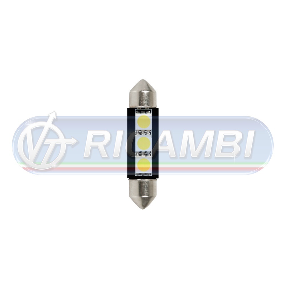 1 - LAMPADINA SILURO 24V 39 mm HYPER LED COPPIA