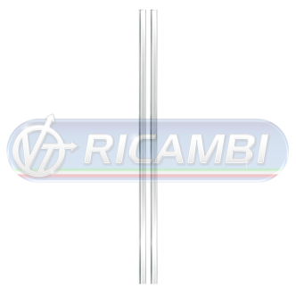 1 - PROFILO PARCOLPO PORTIERA CROMATO L650 COPPIA