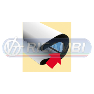 1 - PROFILO PARCOLPO PORTIERA CROMATO L650 COPPIA