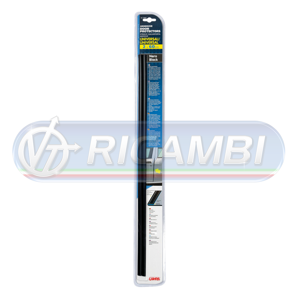 1 - PROFILO PARCOLPO PORTIERA NERO L600 COPPIA