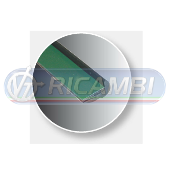 1 - PROFILO PARCOLPO PORTIERA NERO L600 COPPIA