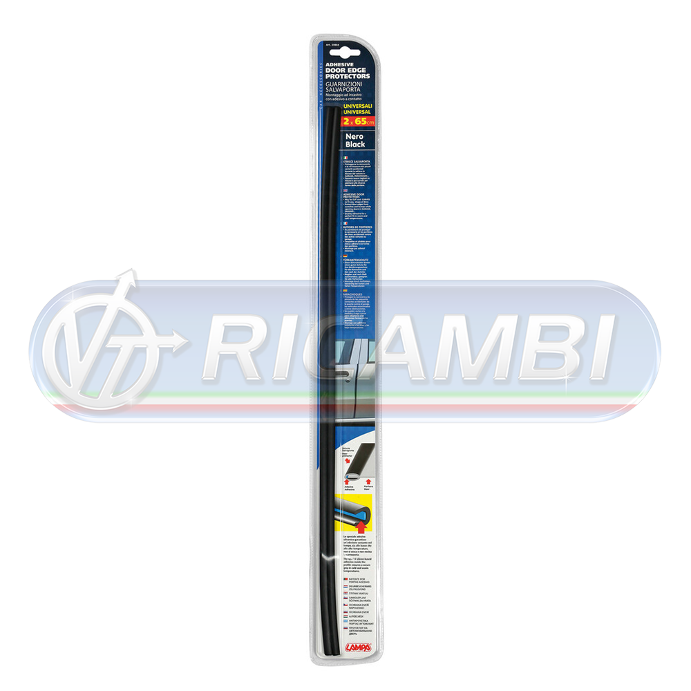 1 - PROFILO PARCOLPO PORTIERA NERO L650 COPPIA