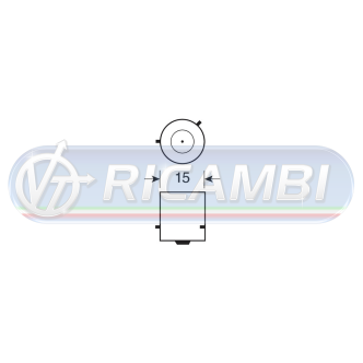 1 - LAMPADINA BAU15S 24V 21W ARANCIONE