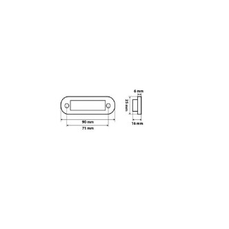 1 - LAMPADA LED A STRICIA DA 4 LED ROSSA 24V