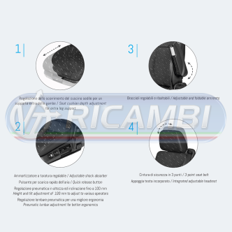 1 - SEDILE PNEUMATICO UNIVERSALE PILOT P1102 SUPREME