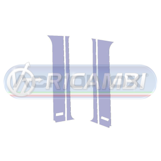 1 - RIVESTIMENTO INOX PIANTONI SPORTELLO FH 4 C/SCRITTA VOLVO IN COPPIA
