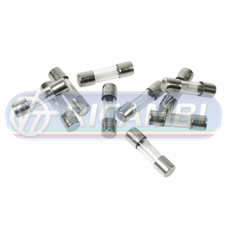 1 - KIT 10PZ FUSIBILI IN VETRO DA 1A/6,3A - TIPO CORTO